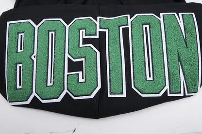 NBA BOSTON CELTICS CLASSIC CHENILLE MEN'S PO HOODIE (BLACK)