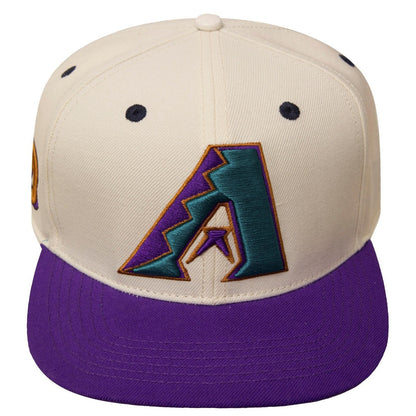 MLB ARIZONA DIAMONDBACKS RETRO CLASSIC UNISEX WOOL SNAPBACK HAT (EGGSHELL)