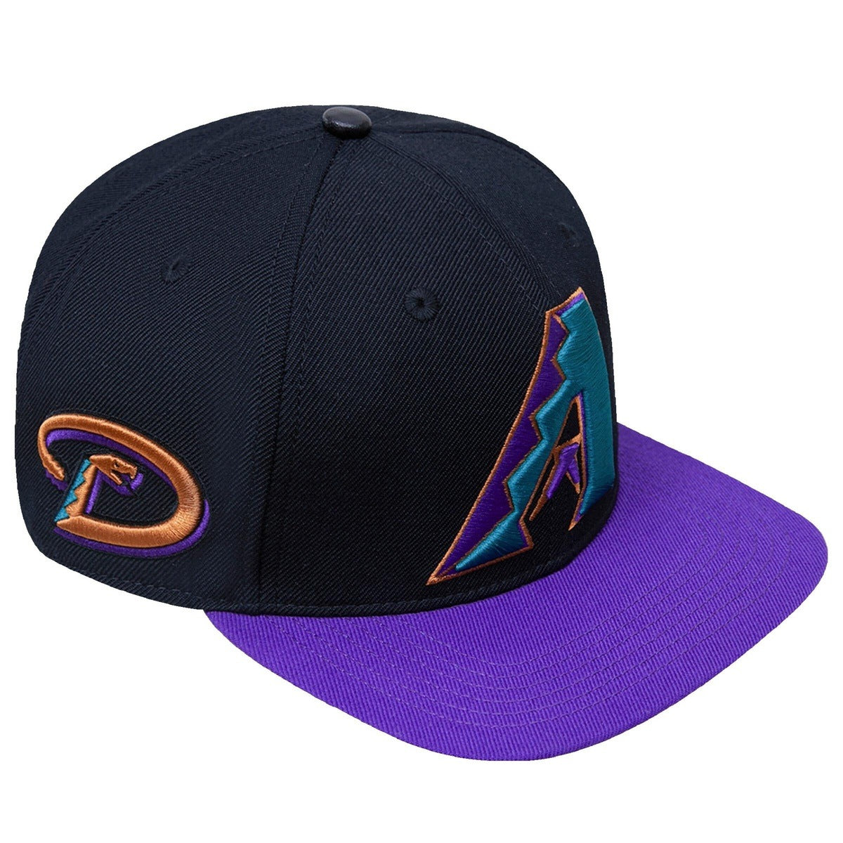 MLB ARIZONA DIAMONDBACKS RETRO CLASSIC UNISEX WOOL SNAPBACK HAT (BLACK)