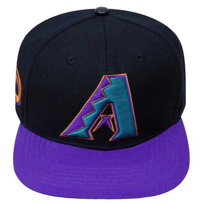 MLB ARIZONA DIAMONDBACKS RETRO CLASSIC UNISEX WOOL SNAPBACK HAT (BLACK)