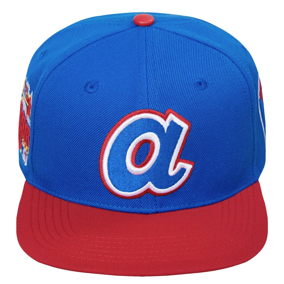 MLB ATLANTA BRAVES RETRO CLASSIC UNISEX PRIMARY LOGO WOOL SNAPBACK HAT (ROYAL/RED)