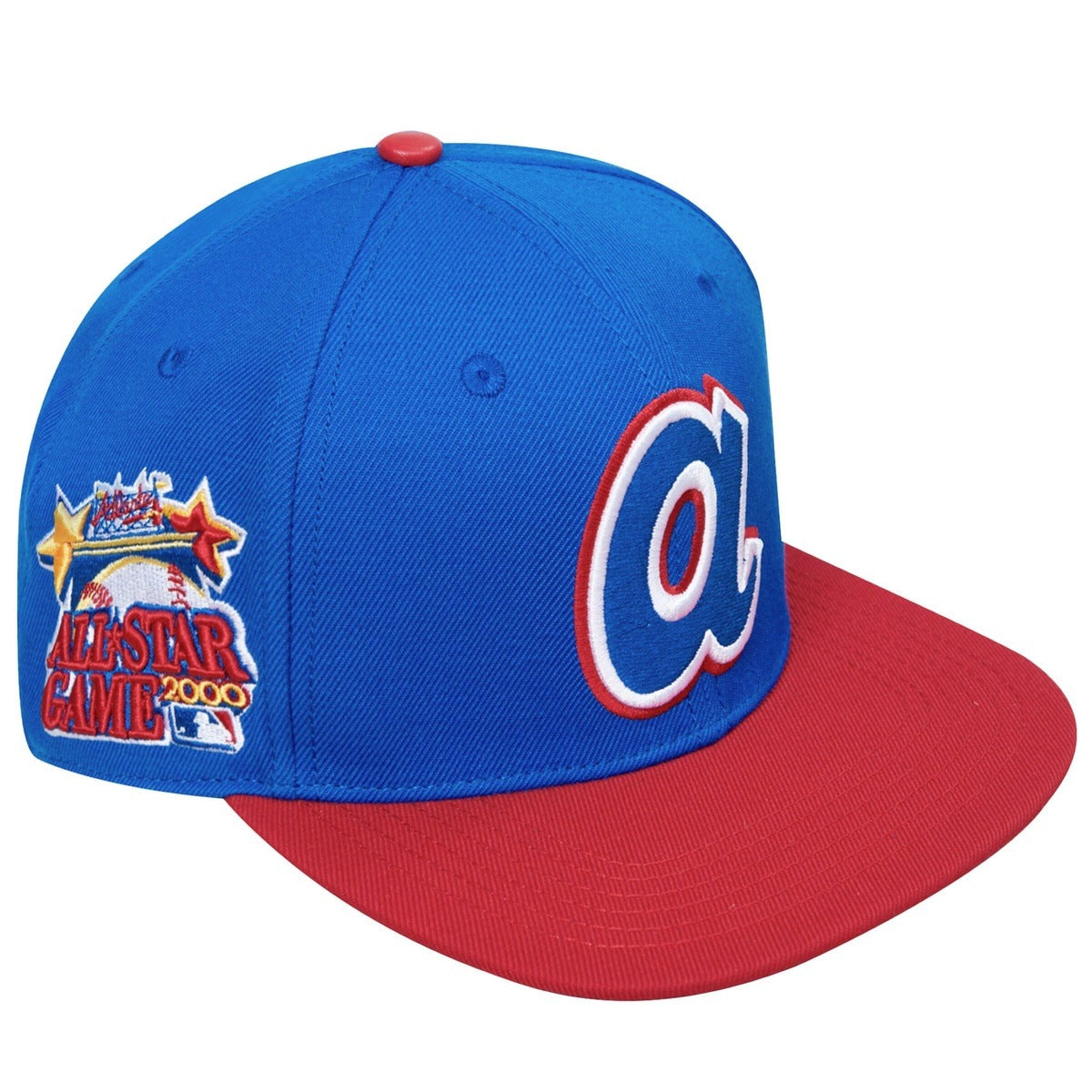 MLB ATLANTA BRAVES RETRO CLASSIC UNISEX PRIMARY LOGO WOOL SNAPBACK HAT (ROYAL/RED)