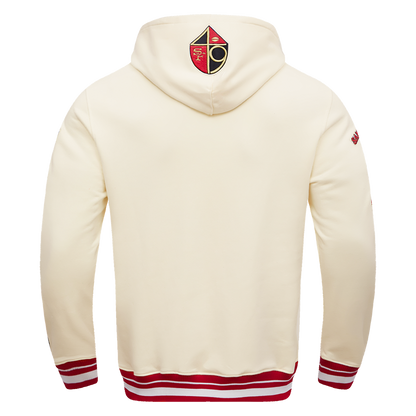 NFL SAN FRANCISCO 49ERS RETRO CLASSIC MEN'S PO HOODIE (EGGSHELL/RED)