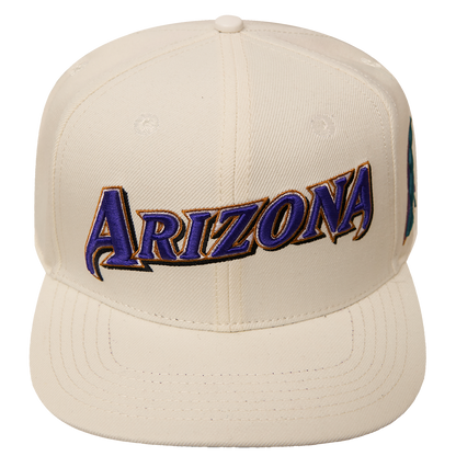 MLB ARIZONA DIAMONDBACKS RETRO CLASSIC UNISEX LOGO WOOL SNAPBACK (EGGSHELL)