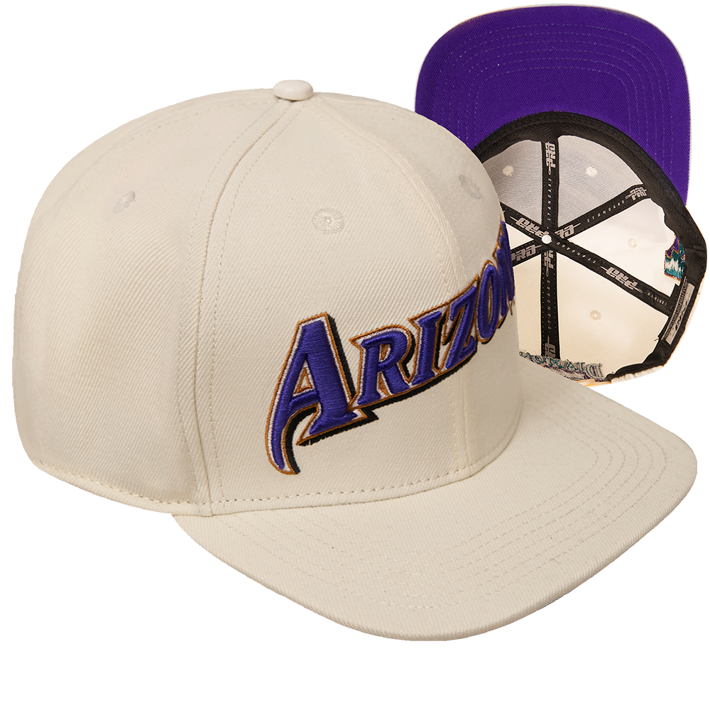 MLB ARIZONA DIAMONDBACKS RETRO CLASSIC UNISEX LOGO WOOL SNAPBACK (EGGSHELL)