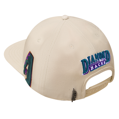 MLB ARIZONA DIAMONDBACKS RETRO CLASSIC UNISEX LOGO WOOL SNAPBACK (EGGSHELL)