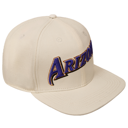 MLB ARIZONA DIAMONDBACKS RETRO CLASSIC UNISEX LOGO WOOL SNAPBACK (EGGSHELL)