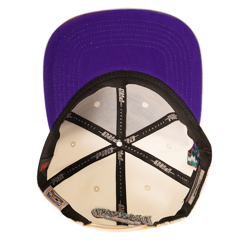 MLB ARIZONA DIAMONDBACKS RETRO CLASSIC UNISEX LOGO WOOL SNAPBACK (EGGSHELL)