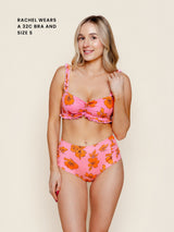 Ruffle Top in Pink Floral