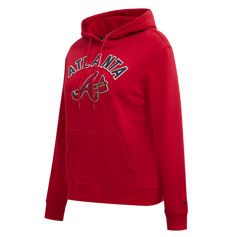 MLB ATLANTA BRAVES CLASSIC WOMEN'S PO HOODIE (RED)