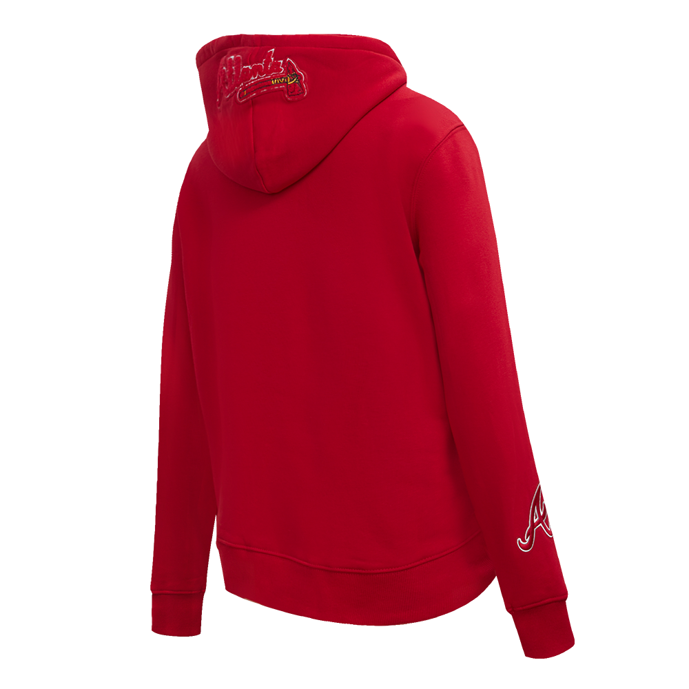 MLB ATLANTA BRAVES CLASSIC WOMEN'S PO HOODIE (RED)