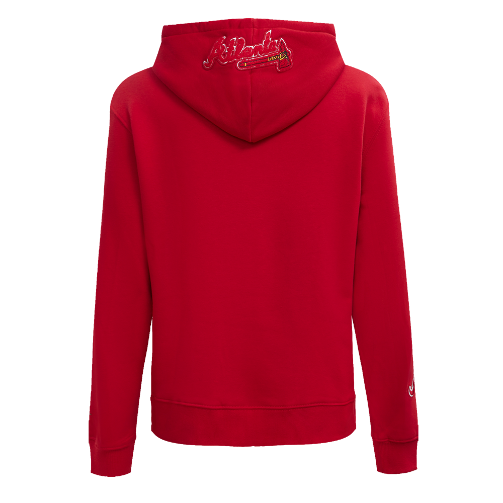 MLB ATLANTA BRAVES CLASSIC WOMEN'S PO HOODIE (RED)