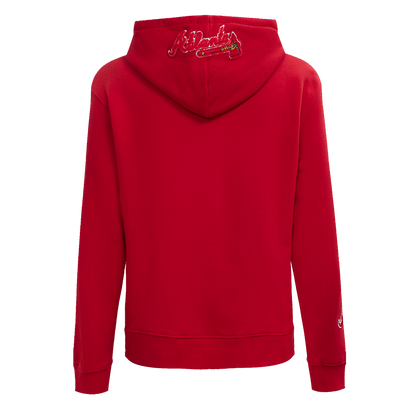 MLB ATLANTA BRAVES CLASSIC WOMEN'S PO HOODIE (RED)