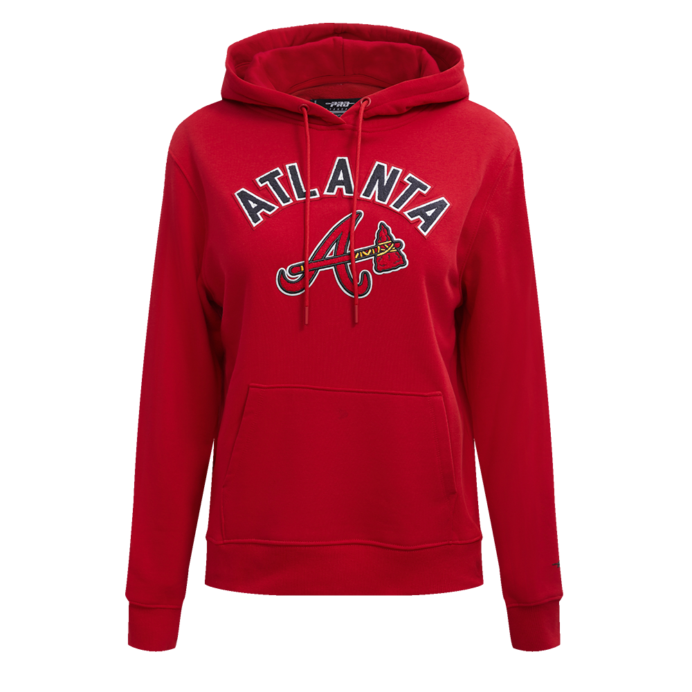 MLB ATLANTA BRAVES CLASSIC WOMEN'S PO HOODIE (RED)