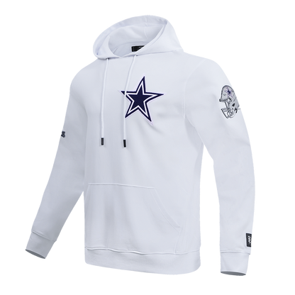 NFL DALLAS COWBOYS CLASSIC CHENILLE MEN'S PO HOODIE (WHITE)