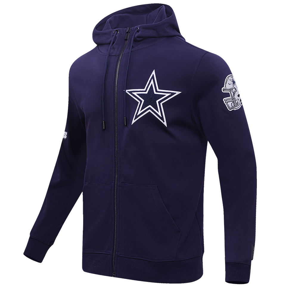 NFL DALLAS COWBOYS CLASSIC CHENILLE FZ HOODIE (MIDNIGHT NAVY)