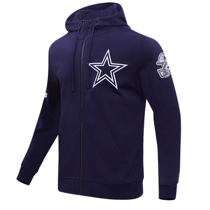 NFL DALLAS COWBOYS CLASSIC CHENILLE FZ HOODIE (MIDNIGHT NAVY)