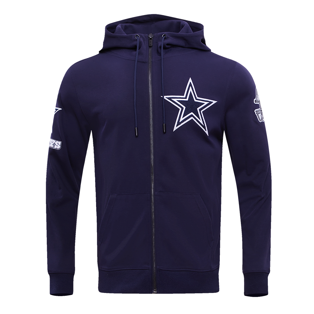 NFL DALLAS COWBOYS CLASSIC CHENILLE FZ HOODIE (MIDNIGHT NAVY)