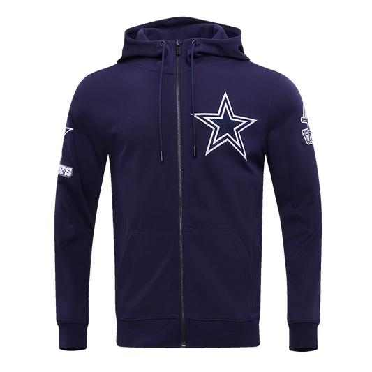 NFL DALLAS COWBOYS CLASSIC CHENILLE FZ HOODIE (MIDNIGHT NAVY)