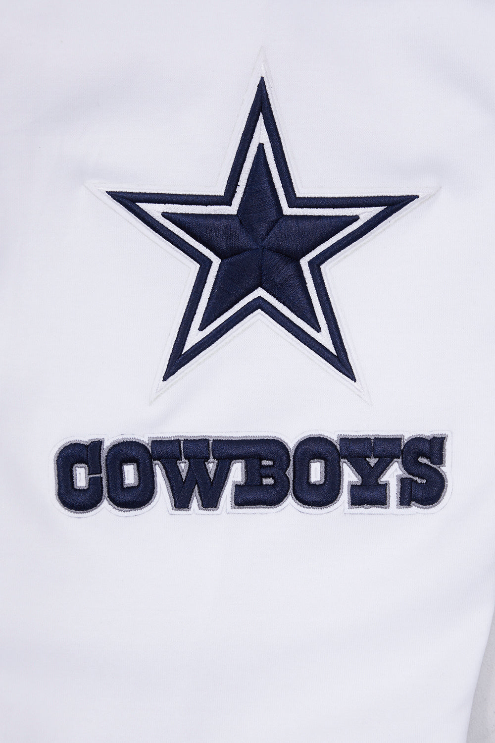 NFL DALLAS COWBOYS CLASSIC CHENILLE FZ HOODIE (WHITE)