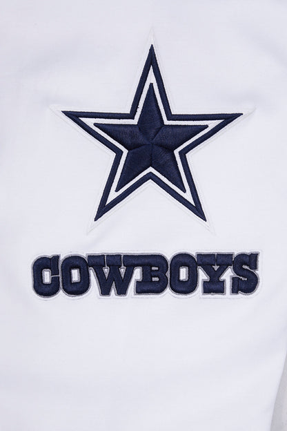 NFL DALLAS COWBOYS CLASSIC CHENILLE FZ HOODIE (WHITE)