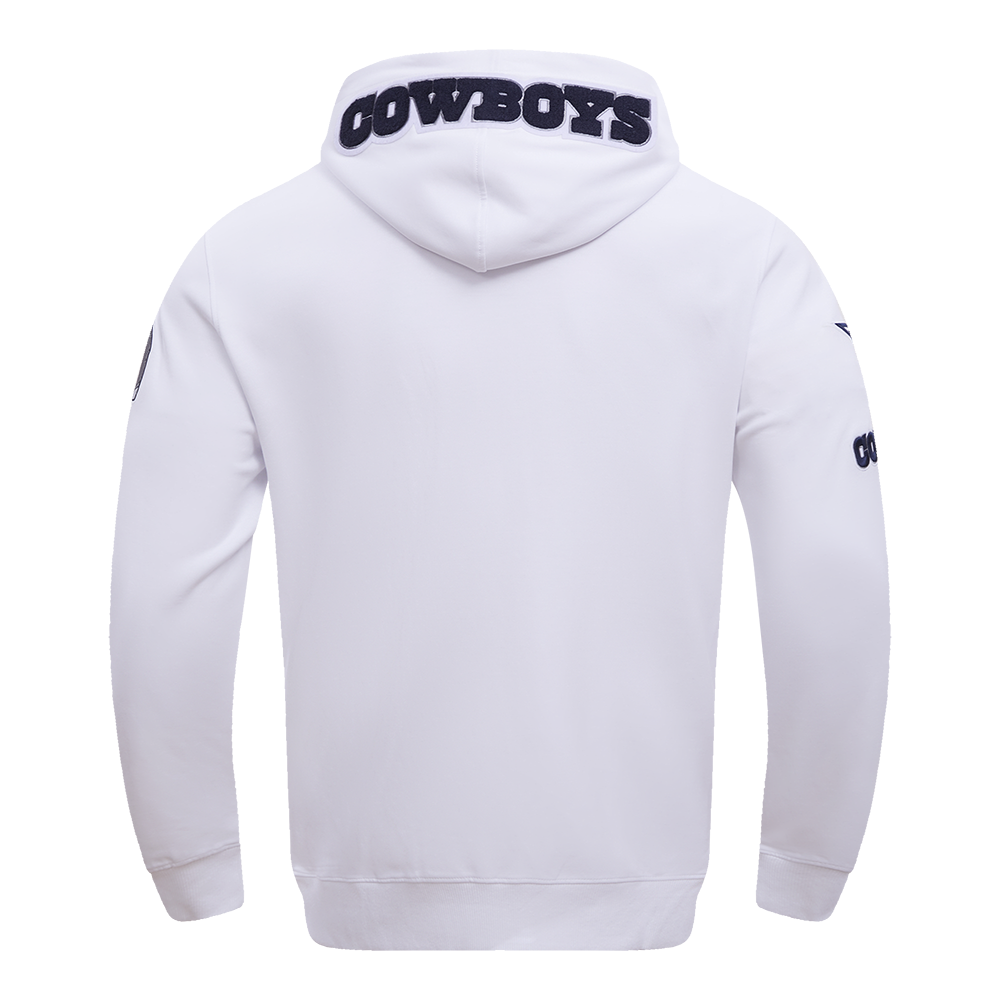 NFL DALLAS COWBOYS CLASSIC CHENILLE FZ HOODIE (WHITE)