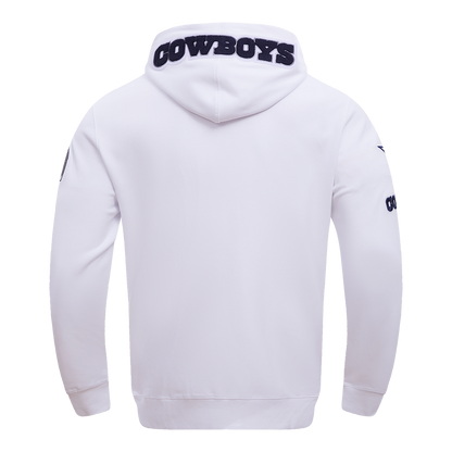 NFL DALLAS COWBOYS CLASSIC CHENILLE FZ HOODIE (WHITE)