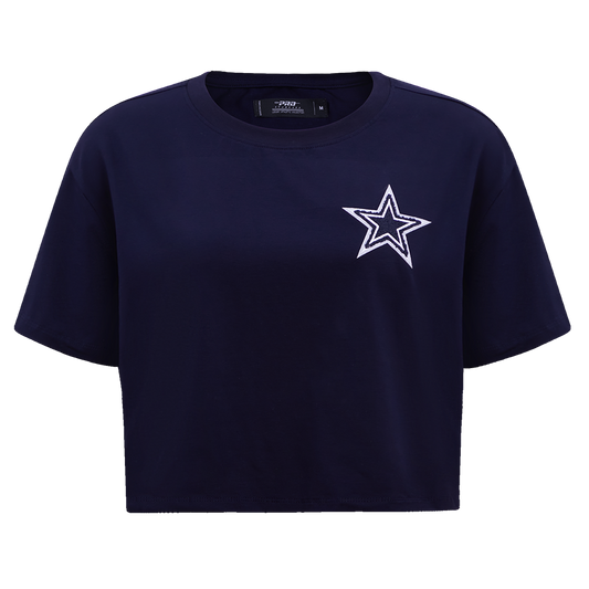 NFL DALLAS COWBOYS CLASSIC WOMEN'S BOXY TEE (MIDNIGHT NAVY)