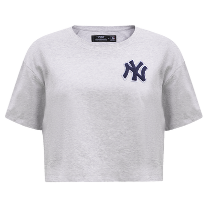 MLB NEW YORK YANKEES CLASSIC WOMEN'S BOXY TOP (HEATHER GREY)