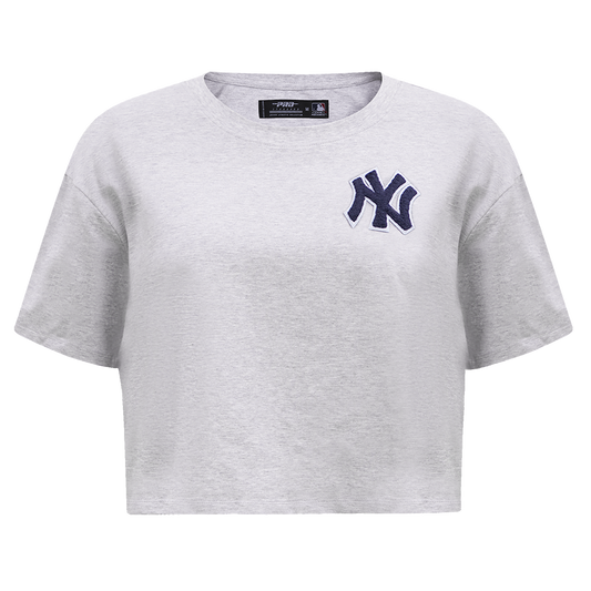 MLB NEW YORK YANKEES CLASSIC WOMEN'S BOXY TOP (HEATHER GREY)