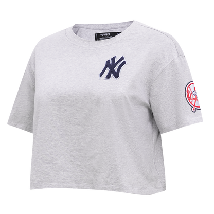 MLB NEW YORK YANKEES CLASSIC WOMEN'S BOXY TOP (HEATHER GREY)