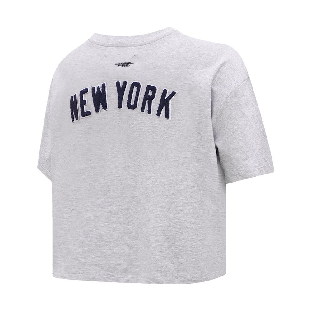 MLB NEW YORK YANKEES CLASSIC WOMEN'S BOXY TOP (HEATHER GREY)