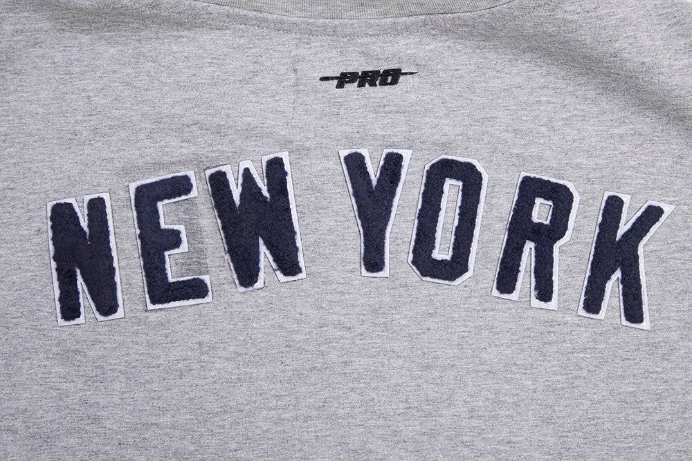 MLB NEW YORK YANKEES CLASSIC WOMEN'S BOXY TOP (HEATHER GREY)