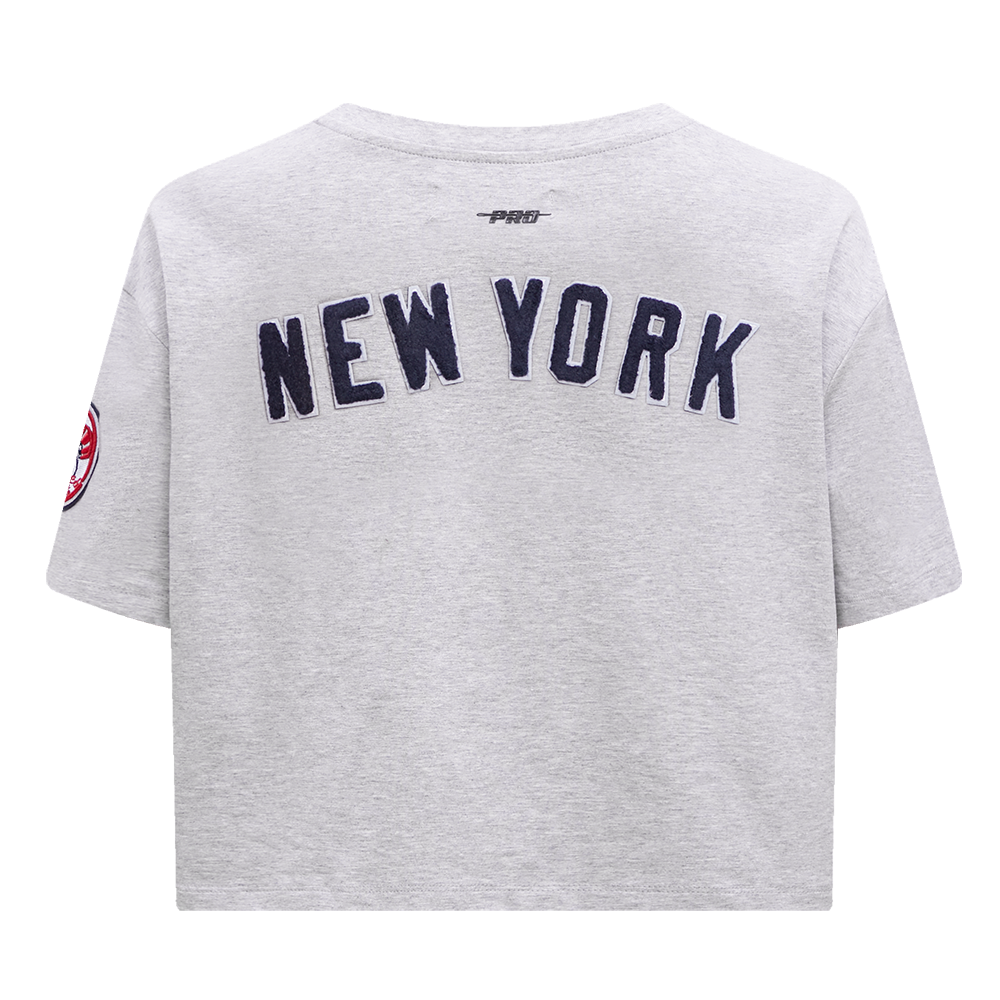 MLB NEW YORK YANKEES CLASSIC WOMEN'S BOXY TOP (HEATHER GREY)