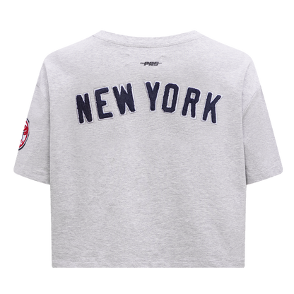 MLB NEW YORK YANKEES CLASSIC WOMEN'S BOXY TOP (HEATHER GREY)