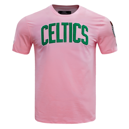 NBA BOSTON CELTICS CLASSIC CHENILLE MEN'S TEE (PINK)