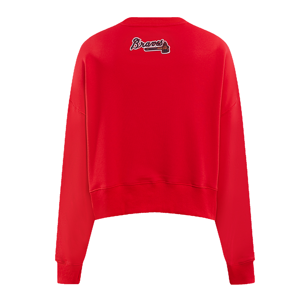 MLB ATLANTA BRAVES CLASSIC WOMEN'S CREWNECK (RED)