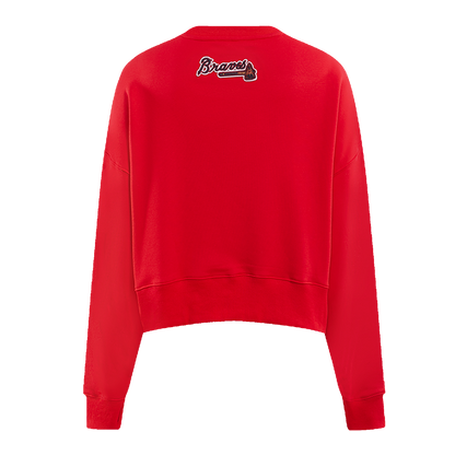 MLB ATLANTA BRAVES CLASSIC WOMEN'S CREWNECK (RED)