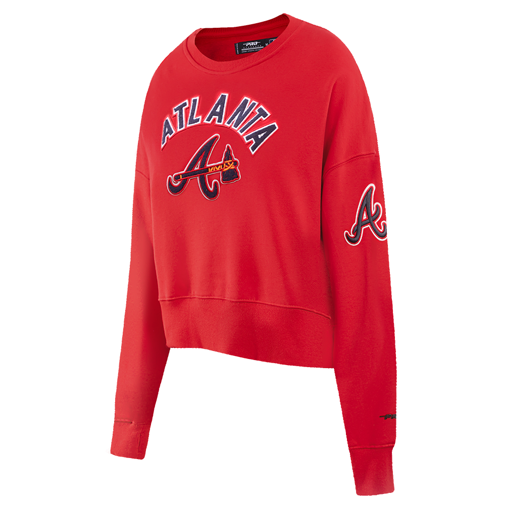 MLB ATLANTA BRAVES CLASSIC WOMEN'S CREWNECK (RED)