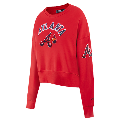 MLB ATLANTA BRAVES CLASSIC WOMEN'S CREWNECK (RED)