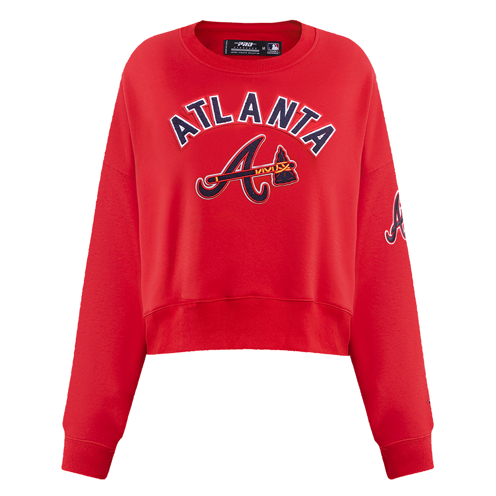 MLB ATLANTA BRAVES CLASSIC WOMEN'S CREWNECK (RED)