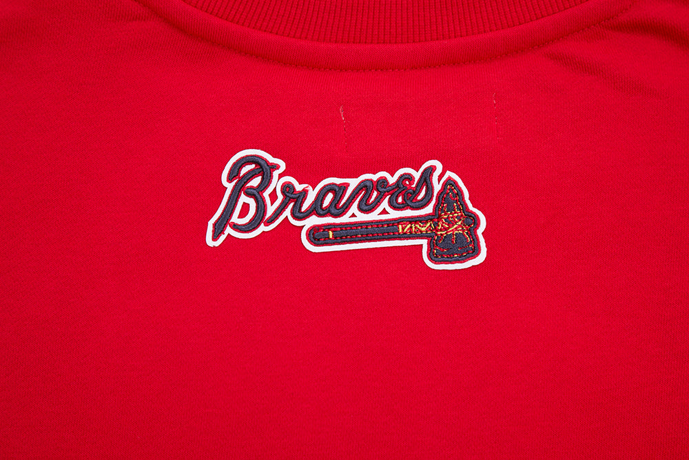 MLB ATLANTA BRAVES CLASSIC WOMEN'S CREWNECK (RED)