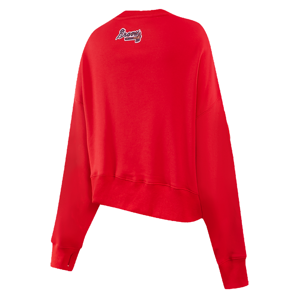 MLB ATLANTA BRAVES CLASSIC WOMEN'S CREWNECK (RED)