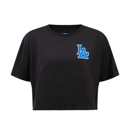 MLB LOS ANGELES DODGERS CLASSIC WOMEN'S BOXY TOP (BLACK)