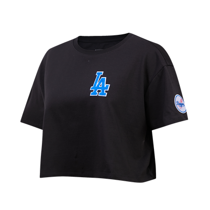 MLB LOS ANGELES DODGERS CLASSIC WOMEN'S BOXY TOP (BLACK)