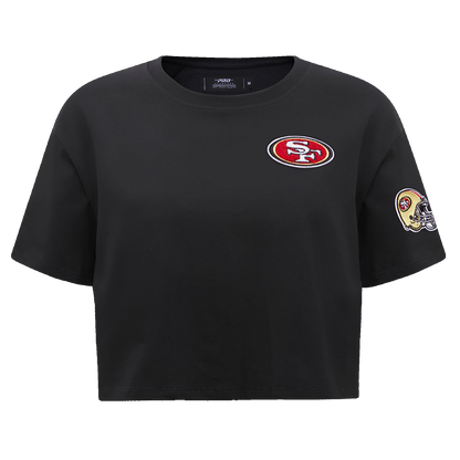 NFL SAN FRANCISCO 49ERS CLASSIC WOMEN'S BOXY TEE (BLACK)