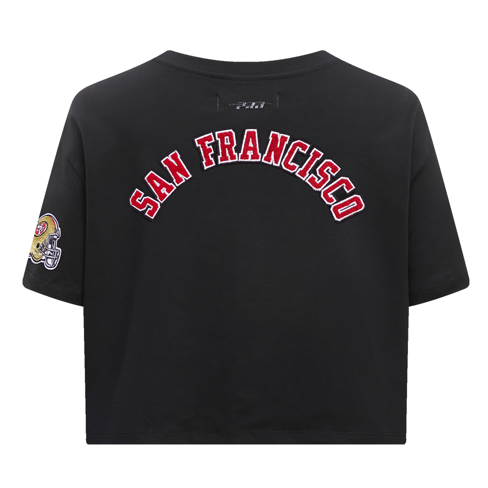 NFL SAN FRANCISCO 49ERS CLASSIC WOMEN'S BOXY TEE (BLACK)