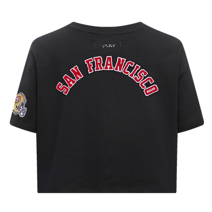 NFL SAN FRANCISCO 49ERS CLASSIC WOMEN'S BOXY TEE (BLACK)