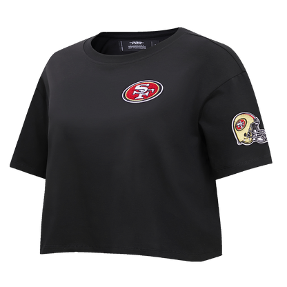 NFL SAN FRANCISCO 49ERS CLASSIC WOMEN'S BOXY TEE (BLACK)