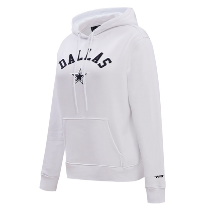 NFL DALLAS COWBOYS CLASSIC WOMEN'S PO HOODIE (WHITE)